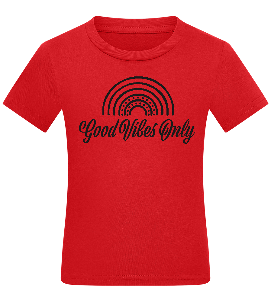 Good Vibes Only Design - Comfort kids fitted t-shirt_RED_front