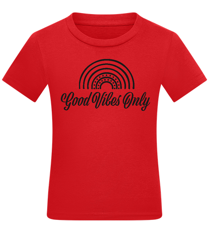 Good Vibes Only Design - Comfort kids fitted t-shirt_RED_front