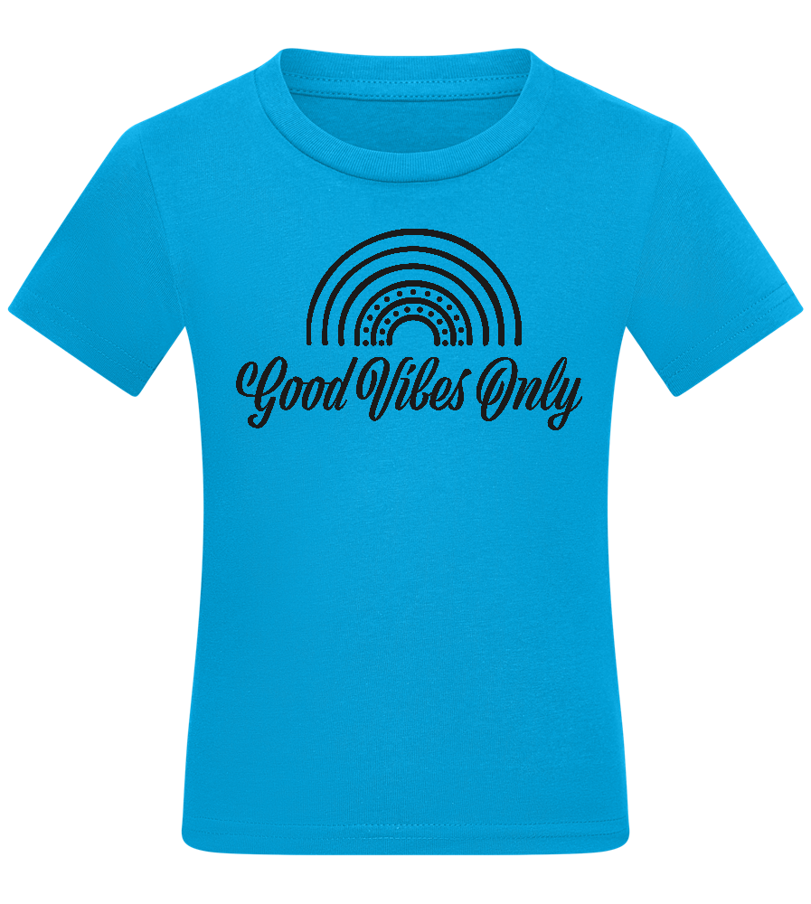 Good Vibes Only Design - Comfort kids fitted t-shirt_TURQUOISE_front