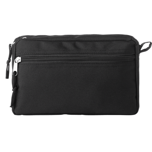 Double Zipper Toiletry Bag_BLACK_front