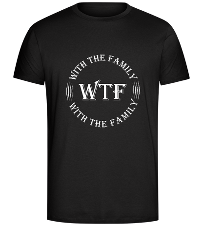 With The Family Design - Comfort Unisex T-Shirt_DEEP BLACK_front