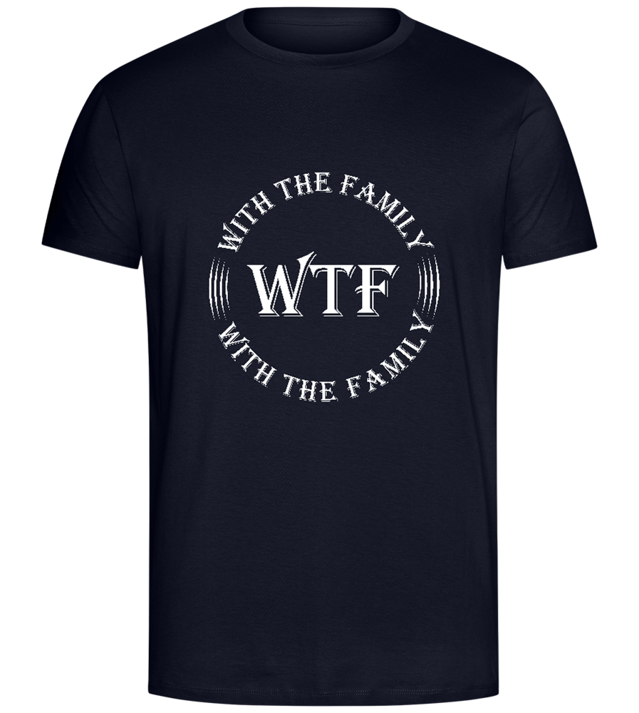 With The Family Design - Comfort Unisex T-Shirt_FRENCH NAVY_front