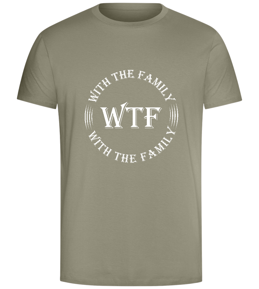 With The Family Design - Comfort Unisex T-Shirt_KHAKI_front