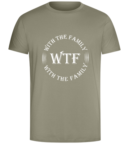 With The Family Design - Comfort Unisex T-Shirt_KHAKI_front