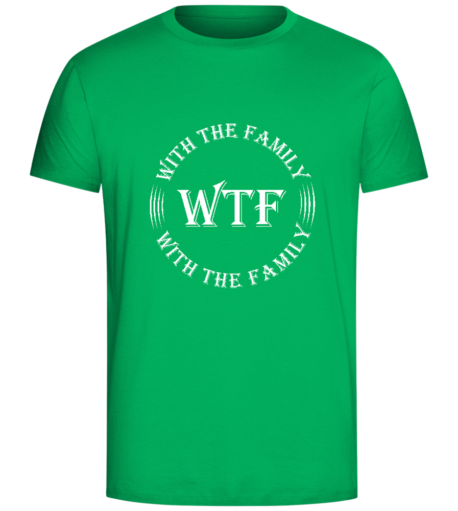 With The Family Design - Comfort Unisex T-Shirt_SPRING GREEN_front