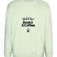 Books and Coffee Design - Comfort Essential Unisex Sweater_CREAMY GREEN_front