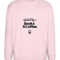 Books and Coffee Design - Comfort Essential Unisex Sweater_LIGHT PEACH ROSE_front