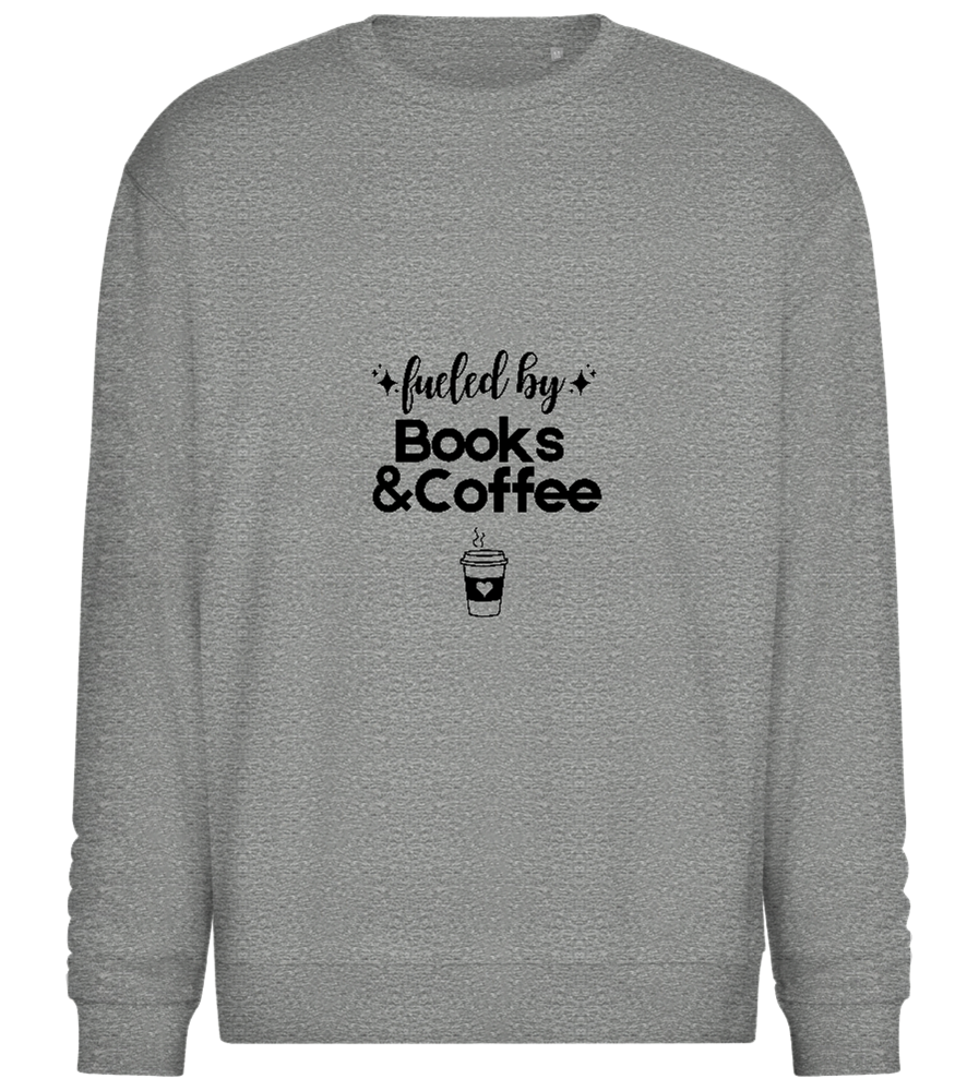 Books and Coffee Design - Comfort Essential Unisex Sweater_ORION GREY II_front