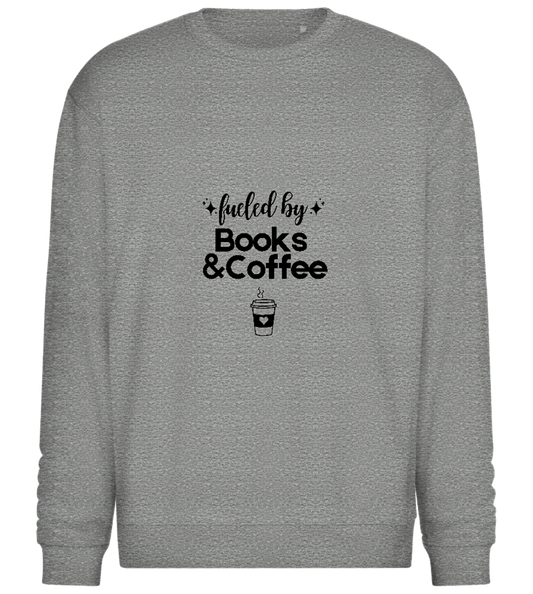 Books and Coffee Design - Comfort Essential Unisex Sweater_ORION GREY II_front