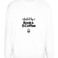 Books and Coffee Design - Comfort Essential Unisex Sweater_WHITE_front