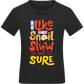 Slow but Sure Design - Comfort kids fitted t-shirt_DEEP BLACK_front