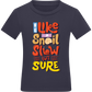 Slow but Sure Design - Comfort kids fitted t-shirt_FRENCH NAVY_front