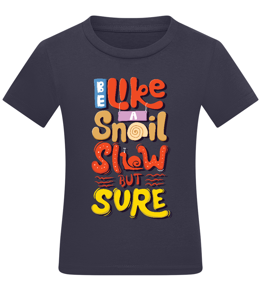 Slow but Sure Design - Comfort kids fitted t-shirt_FRENCH NAVY_front