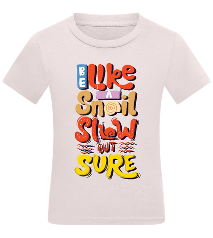 Slow but Sure Design - Comfort kids fitted t-shirt_LIGHT PINK_front