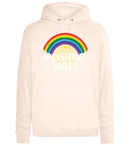 Positive Vibes Rainbow Design - Premium unisex hoodie_LIGHT PEACH ROSE_front