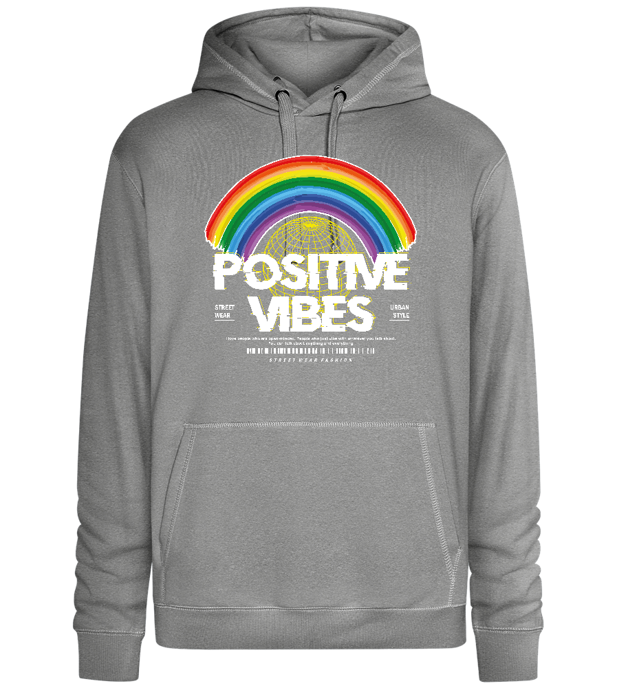 Positive Vibes Rainbow Design - Premium unisex hoodie_ORION GREY II_front