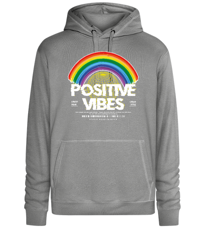 Positive Vibes Rainbow Design - Premium unisex hoodie_ORION GREY II_front