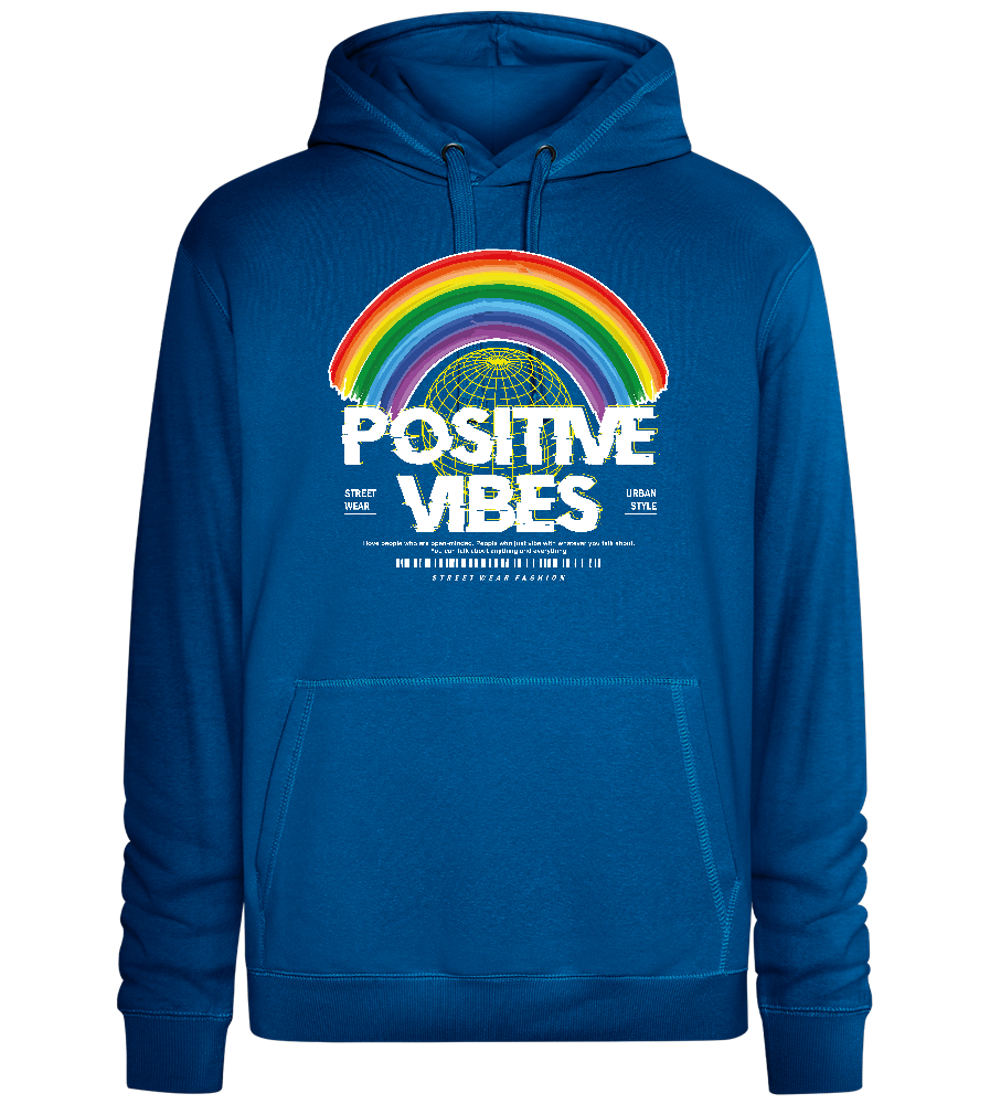 Positive Vibes Rainbow Design - Premium unisex hoodie_ROYAL_front