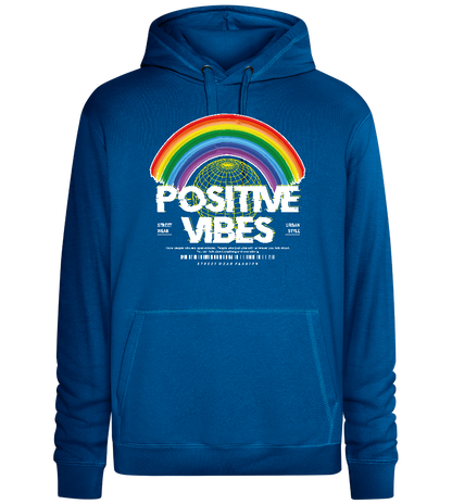 Positive Vibes Rainbow Design - Premium unisex hoodie_ROYAL_front