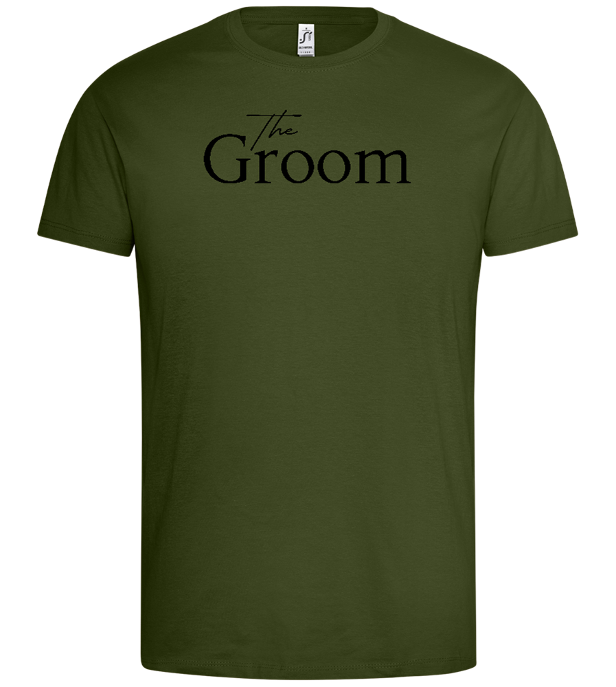 Wedding Design - Premium men's t-shirt_DARK KHAKI_front