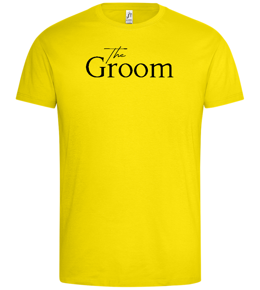 Wedding Design - Premium men's t-shirt_YELLOW_front