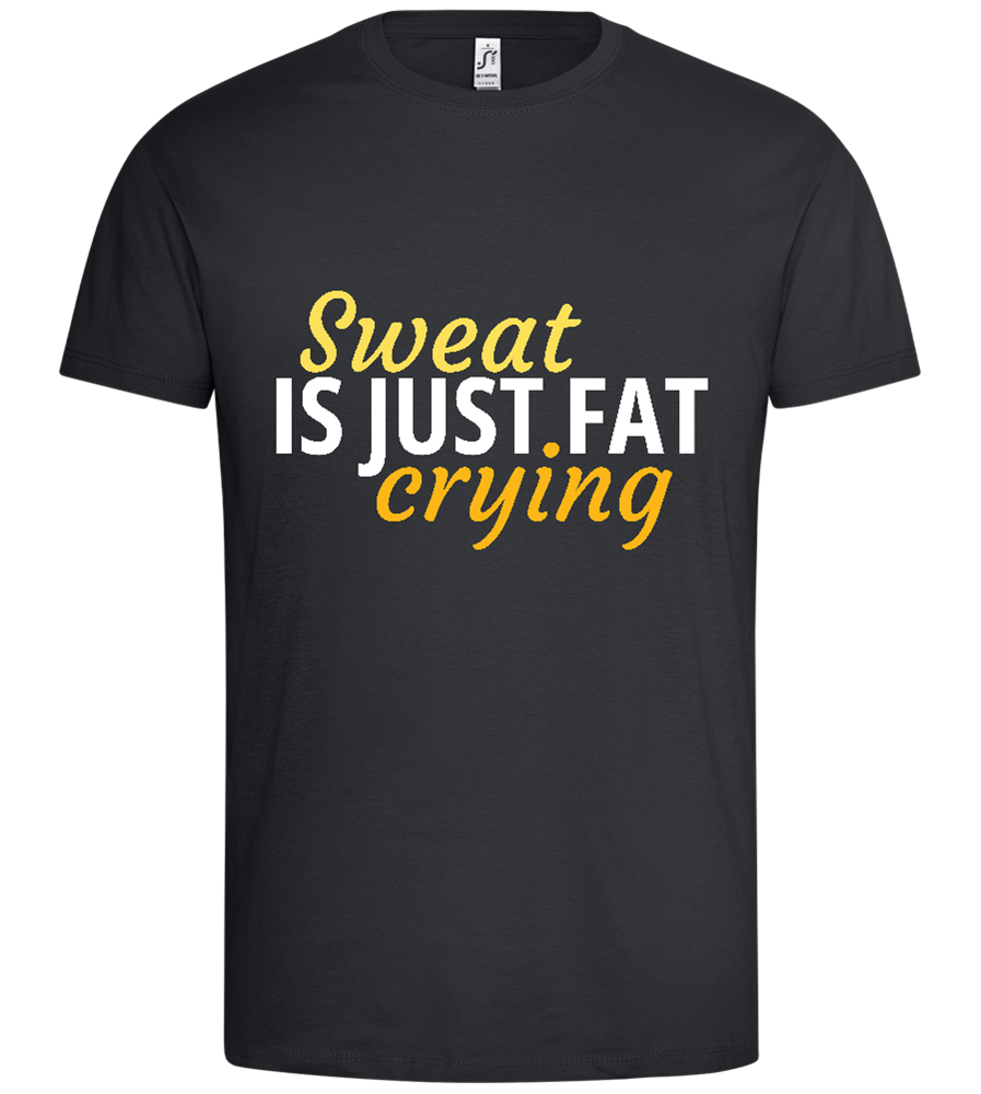 Fat Crying Sweat Design - Premium men's t-shirt_DARK GRAY_front