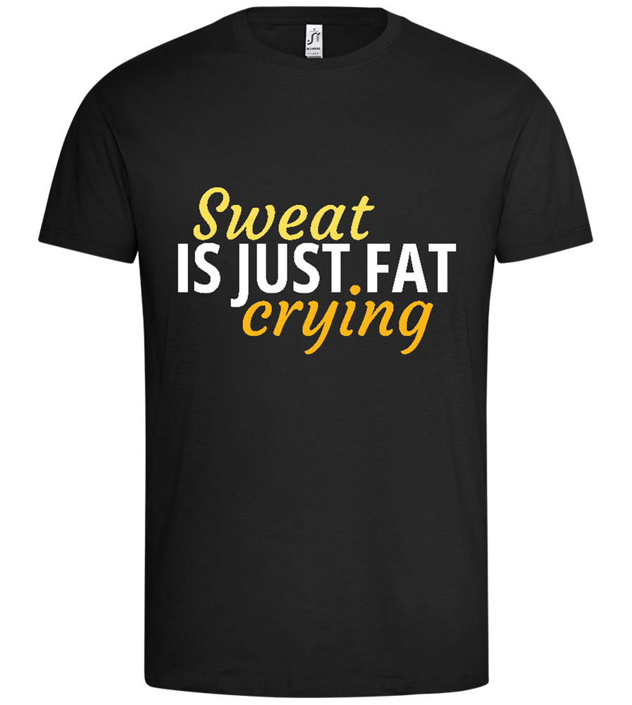 Fat Crying Sweat Design - Premium men's t-shirt_DEEP BLACK_front