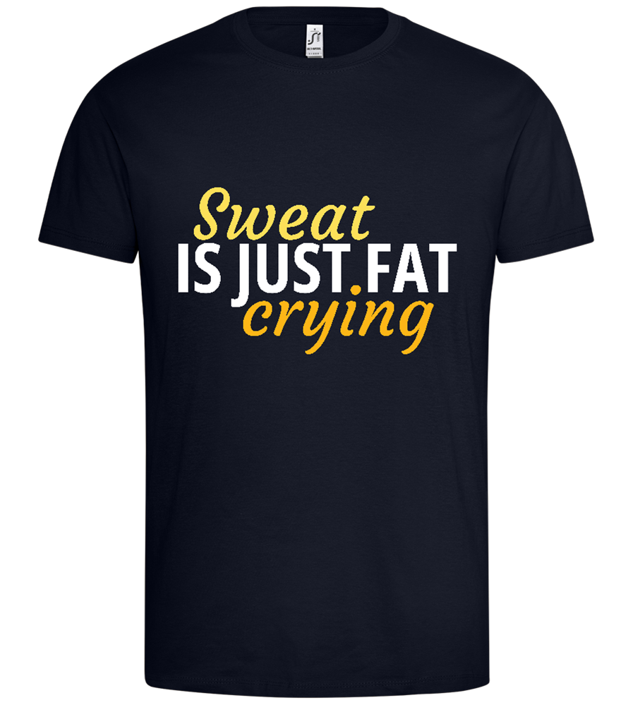 Fat Crying Sweat Design - Premium men's t-shirt_FRENCH NAVY_front