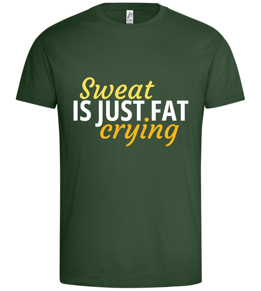 Fat Crying Sweat Design - Premium men's t-shirt_GREEN BOTTLE_front