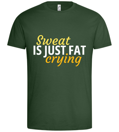 Fat Crying Sweat Design - Premium men's t-shirt_GREEN BOTTLE_front