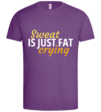 Fat Crying Sweat Design - Premium men's t-shirt_LIGHT PURPLE_front