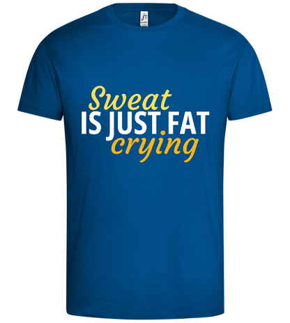 Fat Crying Sweat Design - Premium men's t-shirt_ROYAL_front