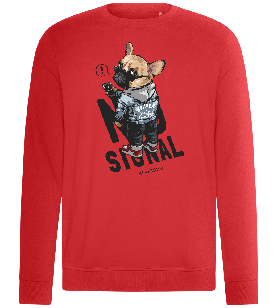 No Signal Searching Design - Comfort unisex sweater_RED_front