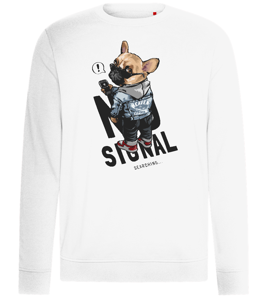 No Signal Searching Design - Comfort unisex sweater_WHITE_front