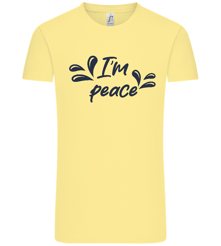 I'm Peace Design - Comfort Unisex T-Shirt_AMARELO CLARO_front