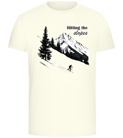 Hitting the Slopes Design - Comfort Unisex T-Shirt_ECRU_front