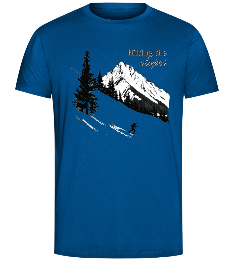 Hitting the Slopes Design - Comfort Unisex T-Shirt_ROYAL_front