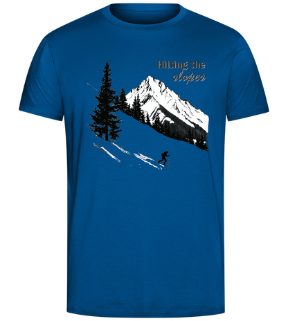 Hitting the Slopes Design - Comfort Unisex T-Shirt_ROYAL_front