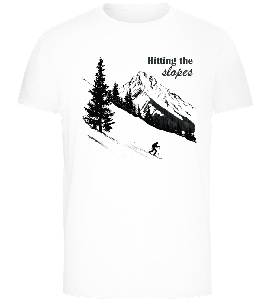 Hitting the Slopes Design - Comfort Unisex T-Shirt_WHITE_front