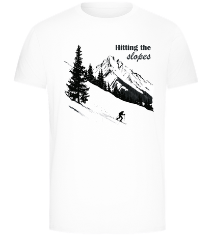 Hitting the Slopes Design - Comfort Unisex T-Shirt_WHITE_front