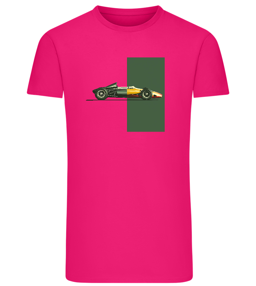 Retro F1 Design - Comfort men's fitted t-shirt_FUCHSIA_front