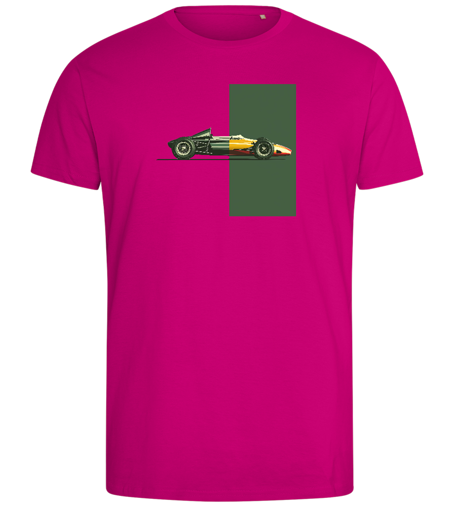 Retro F1 Design - Comfort men's fitted t-shirt_FUCHSIA_front