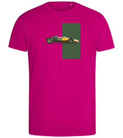 Retro F1 Design - Comfort men's fitted t-shirt_FUCHSIA_front