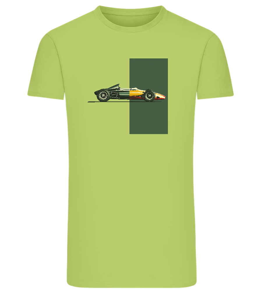 Retro F1 Design - Comfort men's fitted t-shirt_GREEN APPLE_front