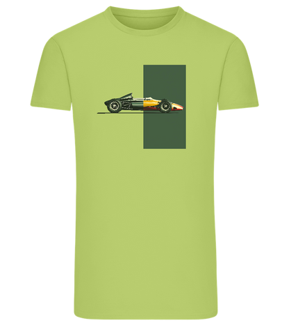 Retro F1 Design - Comfort men's fitted t-shirt_GREEN APPLE_front