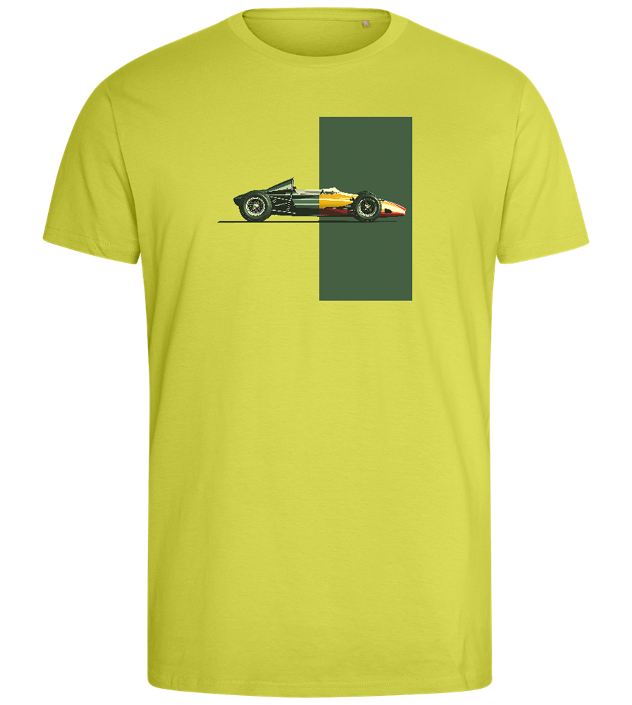 Retro F1 Design - Comfort men's fitted t-shirt_GREEN APPLE_front