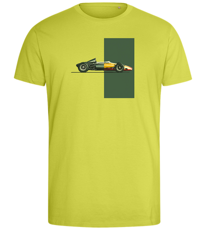 Retro F1 Design - Comfort men's fitted t-shirt_GREEN APPLE_front