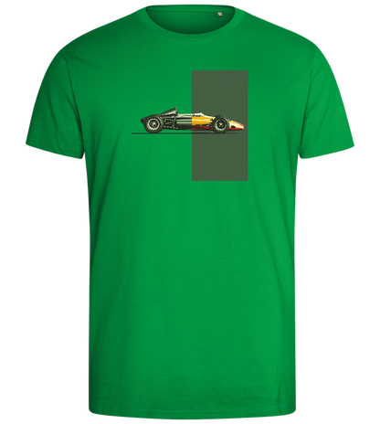 Retro F1 Design - Comfort men's fitted t-shirt_MEADOW GREEN_front