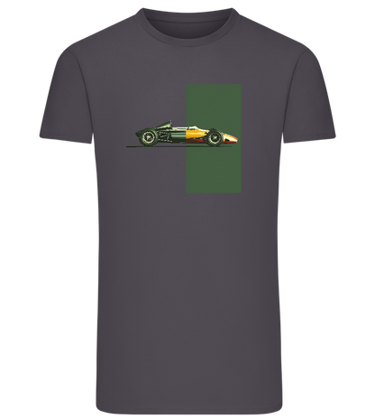 Retro F1 Design - Comfort men's fitted t-shirt_MOUSE GREY_front