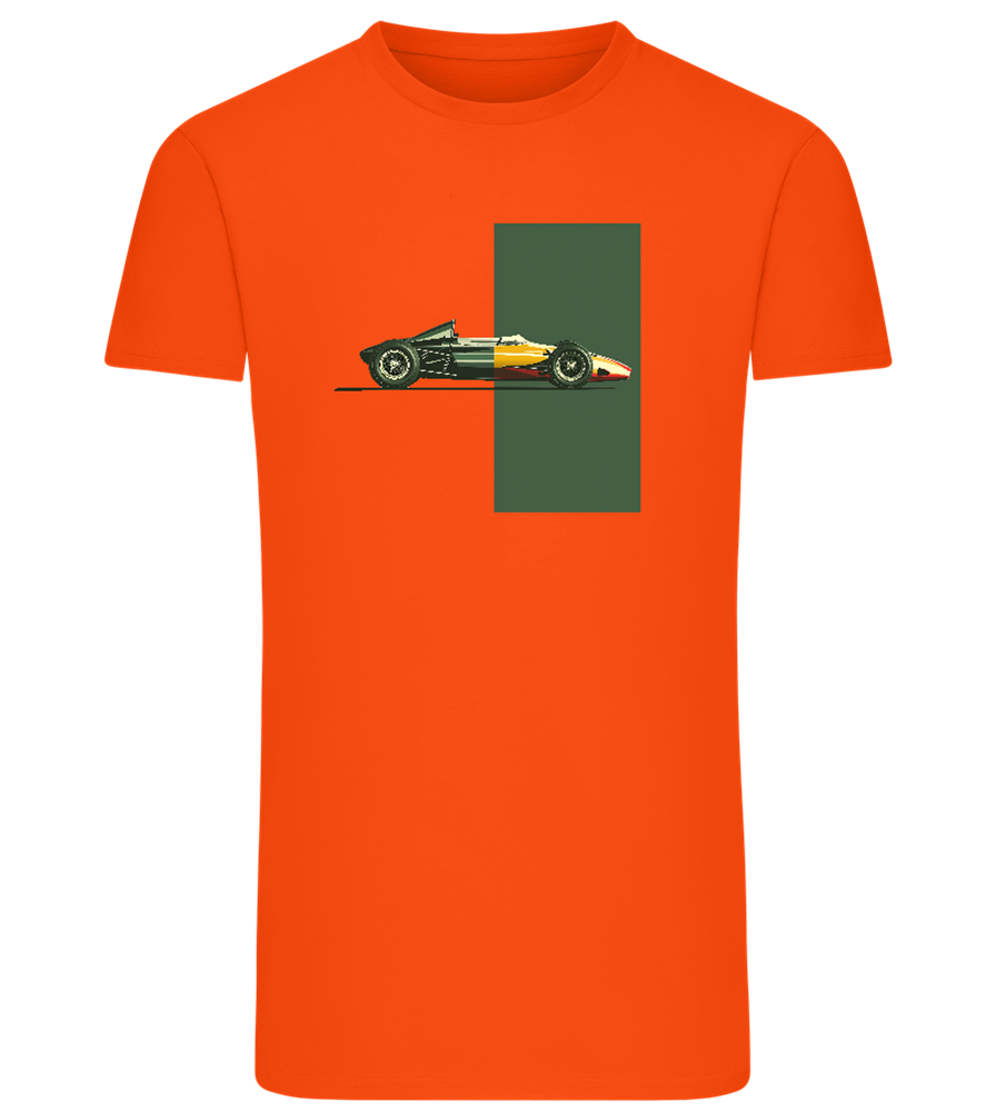 Retro F1 Design - Comfort men's fitted t-shirt_ORANGE_front